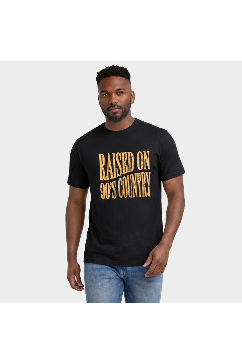 Raised on 90s Country Distressed Garment Dyed T-Shirt, Main, color, Black