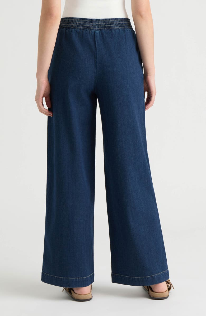 NVLT Wide Leg Drawstring Jeans, Alternate, color, Dark Denim