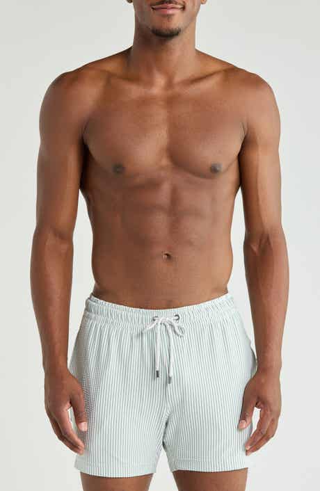 Seersucker Knit Swim Trunks