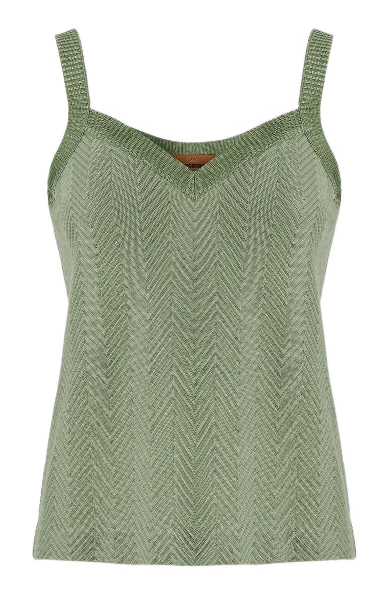 Missoni Sleeveless Zigzag Knit Top, Alternate, color, Green