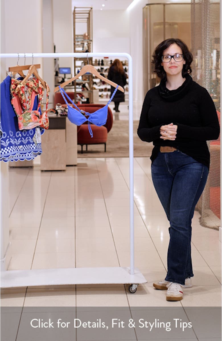 Paral Beaded Triangle Bikini Top, sales video thumbnail