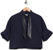 TWP Ex On Repeat Crop Button-Up Shirt