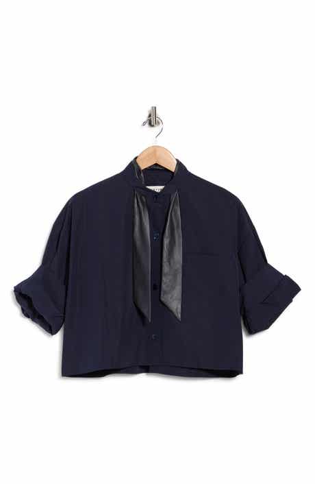 TWP Ex On Repeat Crop Button-Up Shirt