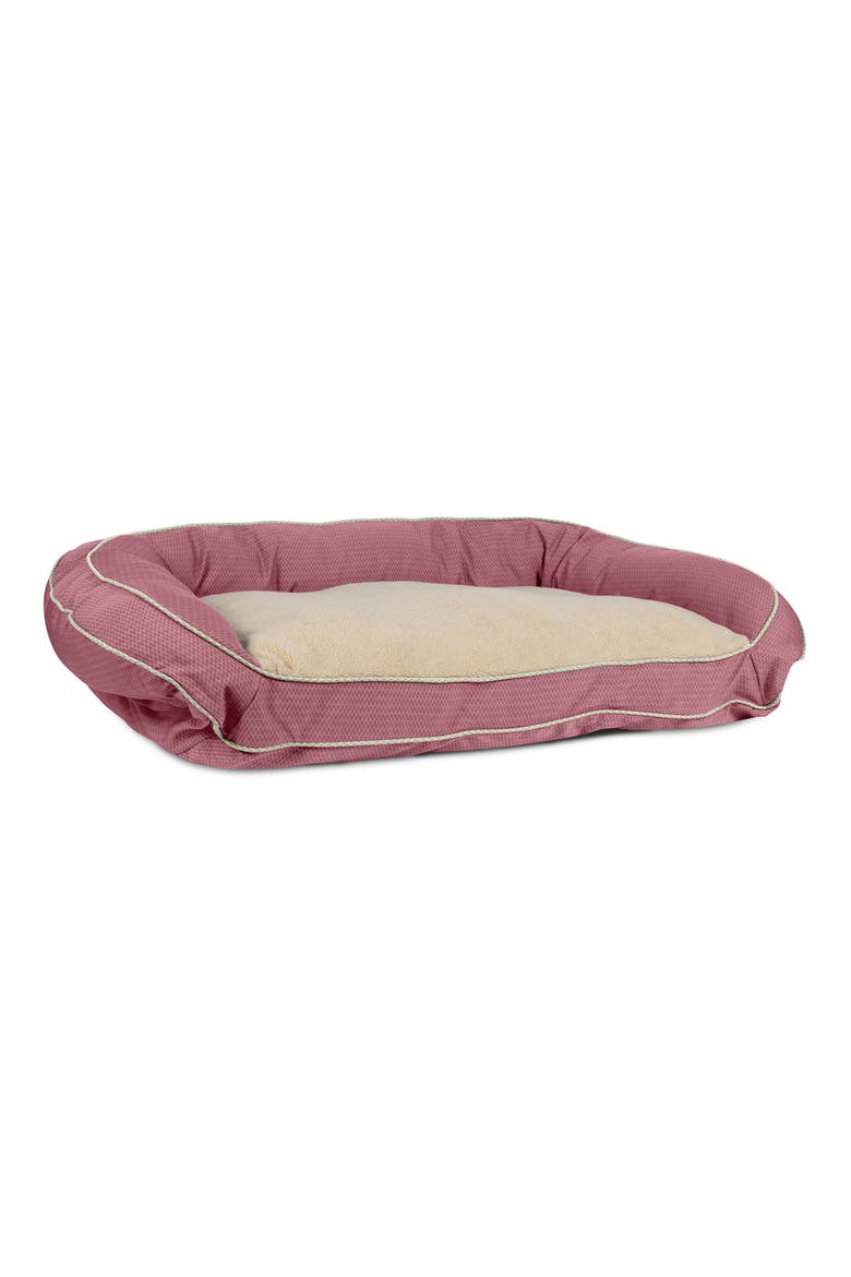 GreenDog Bolster Pet Bed, Main, color, WAVY RED