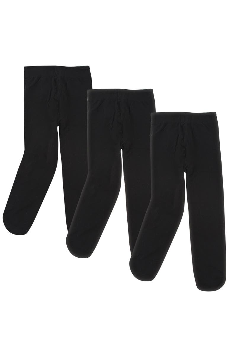 Luvable Friends Nylon Tights, Main, color, Black