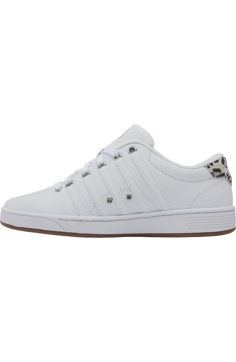 K-Swiss Court Pro II CMF Leather Sneaker, Alternate, color, White/ Lite Gum/ Leopard-M