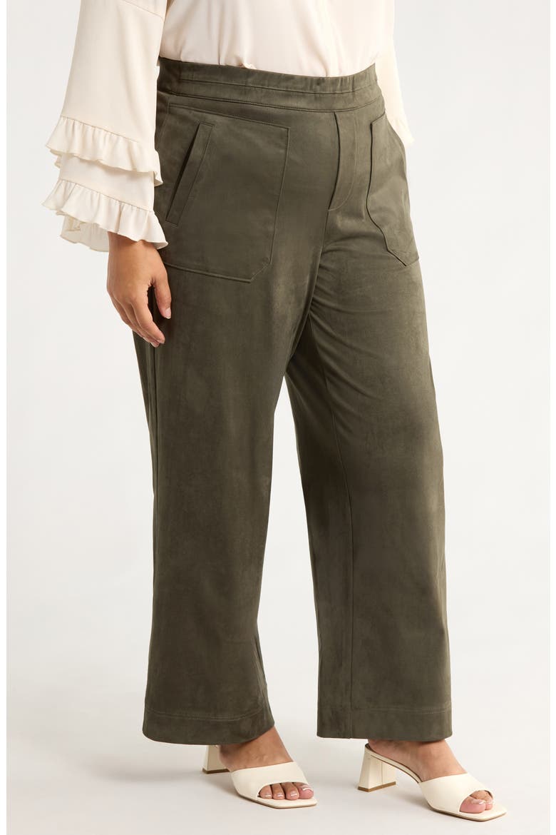 Skyrise Patch Pocket Wide Leg Pants, Alternate, color, LAUREL WREATH