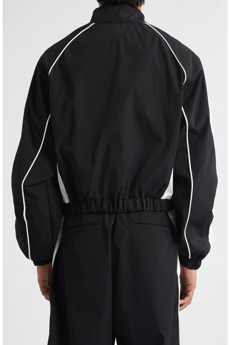 Ramona Piped Track Jacket, Alternate, color, BLACK / WHITE