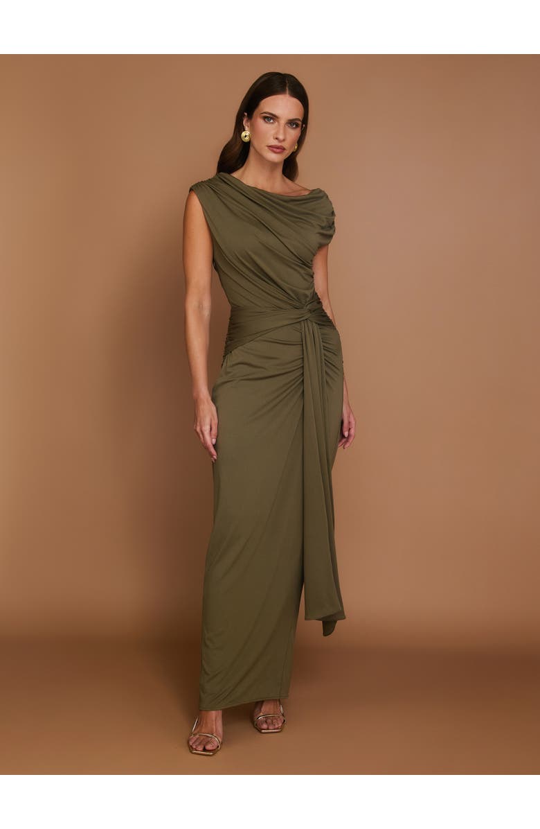 Six Stories Knot Detail Maxi Dress, Alternate, color, Green