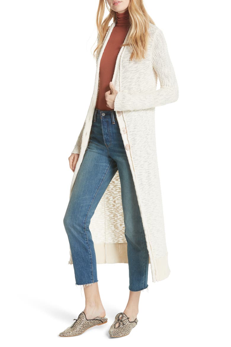 Clearwater Long Cardigan, Main, color, IVORY