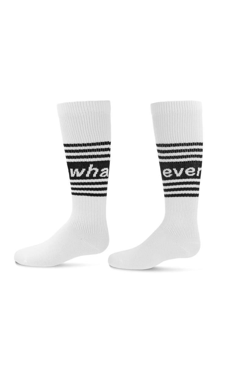 MeMoi Whatever Knee High Socks, Main, color, White