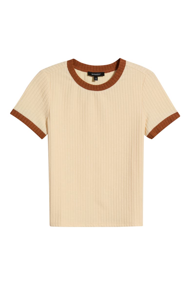Ribbed Crewneck Ringer T-Shirt, Alternate, color, ARCADIAN IVORY SIERRA