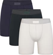 SKIMS 3-Pack 5-Inch Stretch Cotton & Modal Boxer Briefs