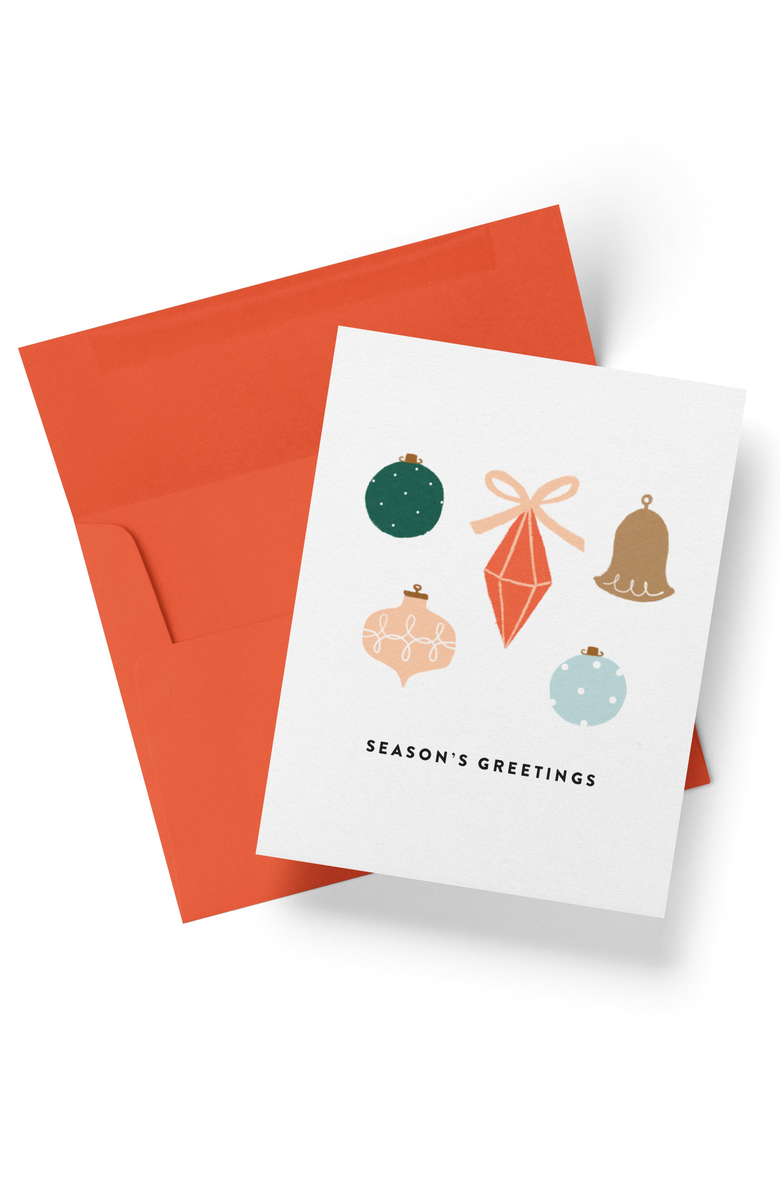 Joy Paper Co. Pink Holiday Pattern Gift Bag Card Set, Alternate, color, Pink Holiday Pattern