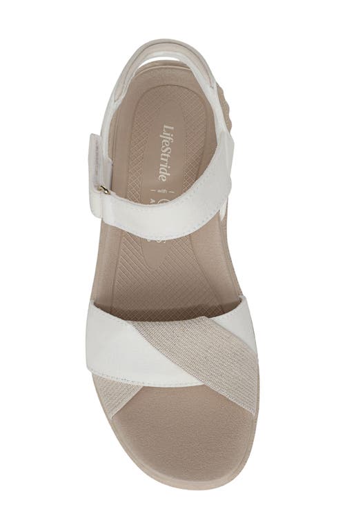 Bzees Women's Lane Washable Open Round Toe Strappy Sandals In White