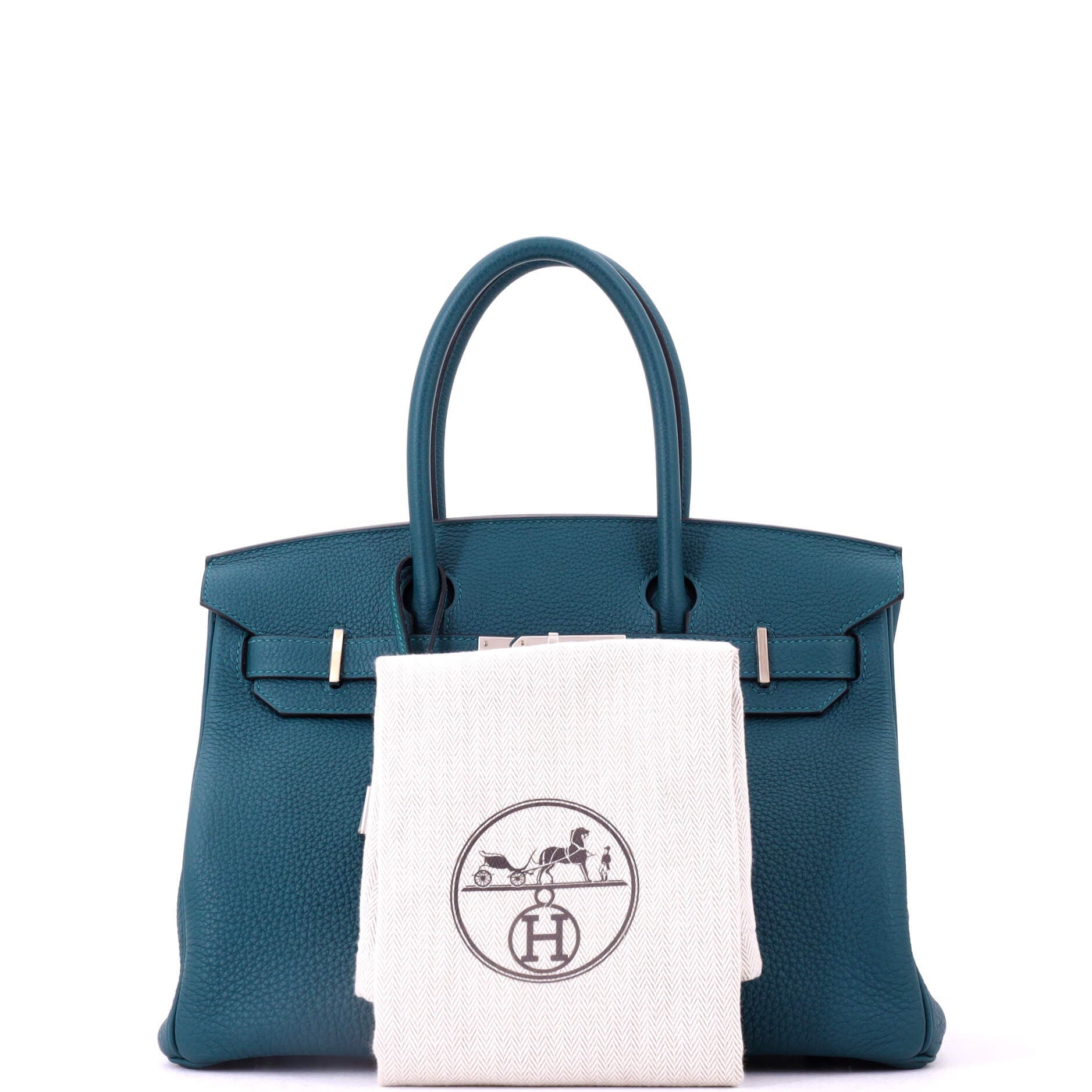 Pre-Owned Hermes Birkin Handbag Green Swift with Palladium Hardware 25, Alternate, color, Menthe
