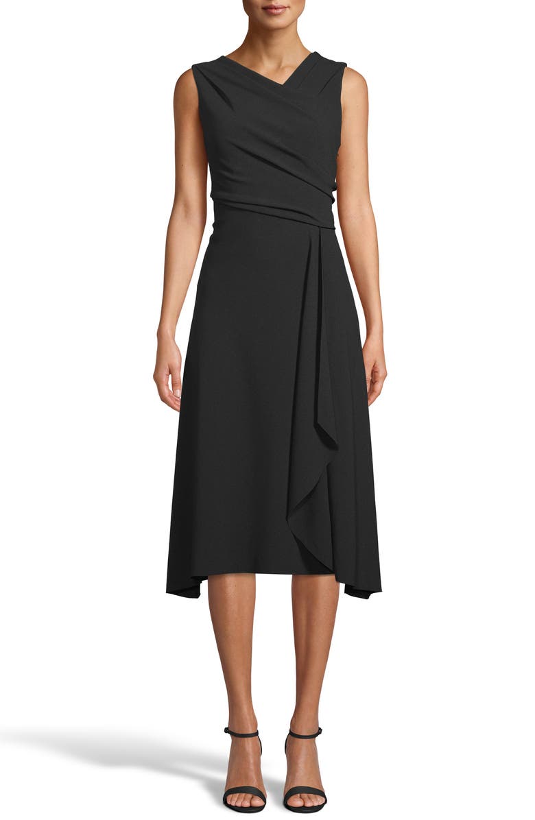 Anne Klein Asymmetrical Draped Dress, Main, color,