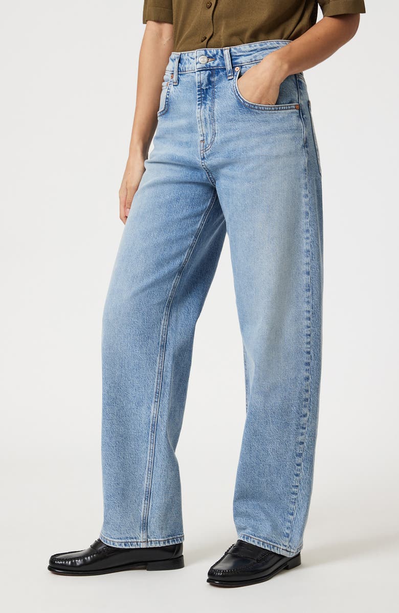 Mavi Jeans Nica High Waist Barrel Leg Jeans, Alternate, color, Light Brushed Classic Blue