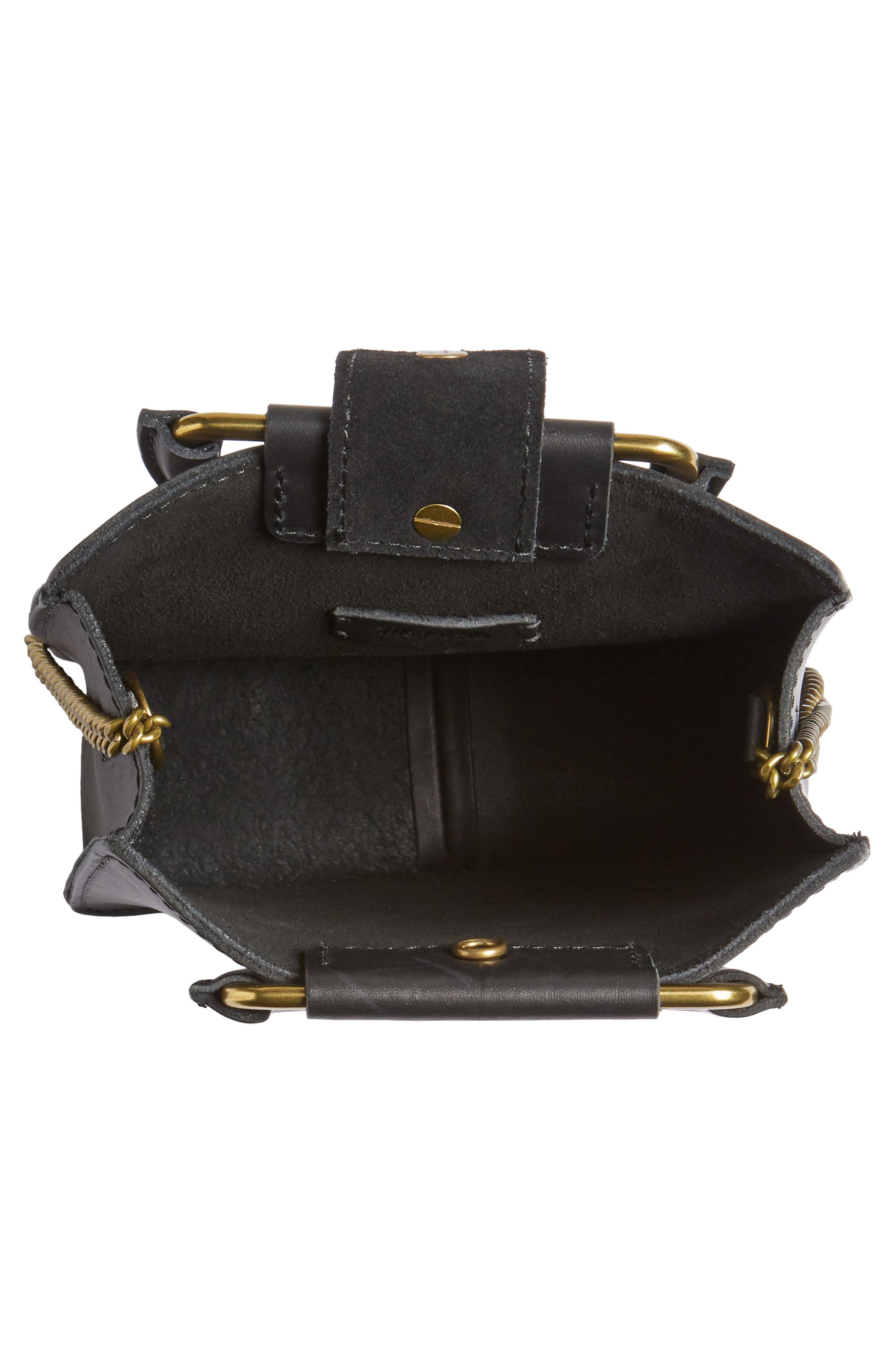 Leather Crossbody Bag, Alternate, color, TRUE BLACK