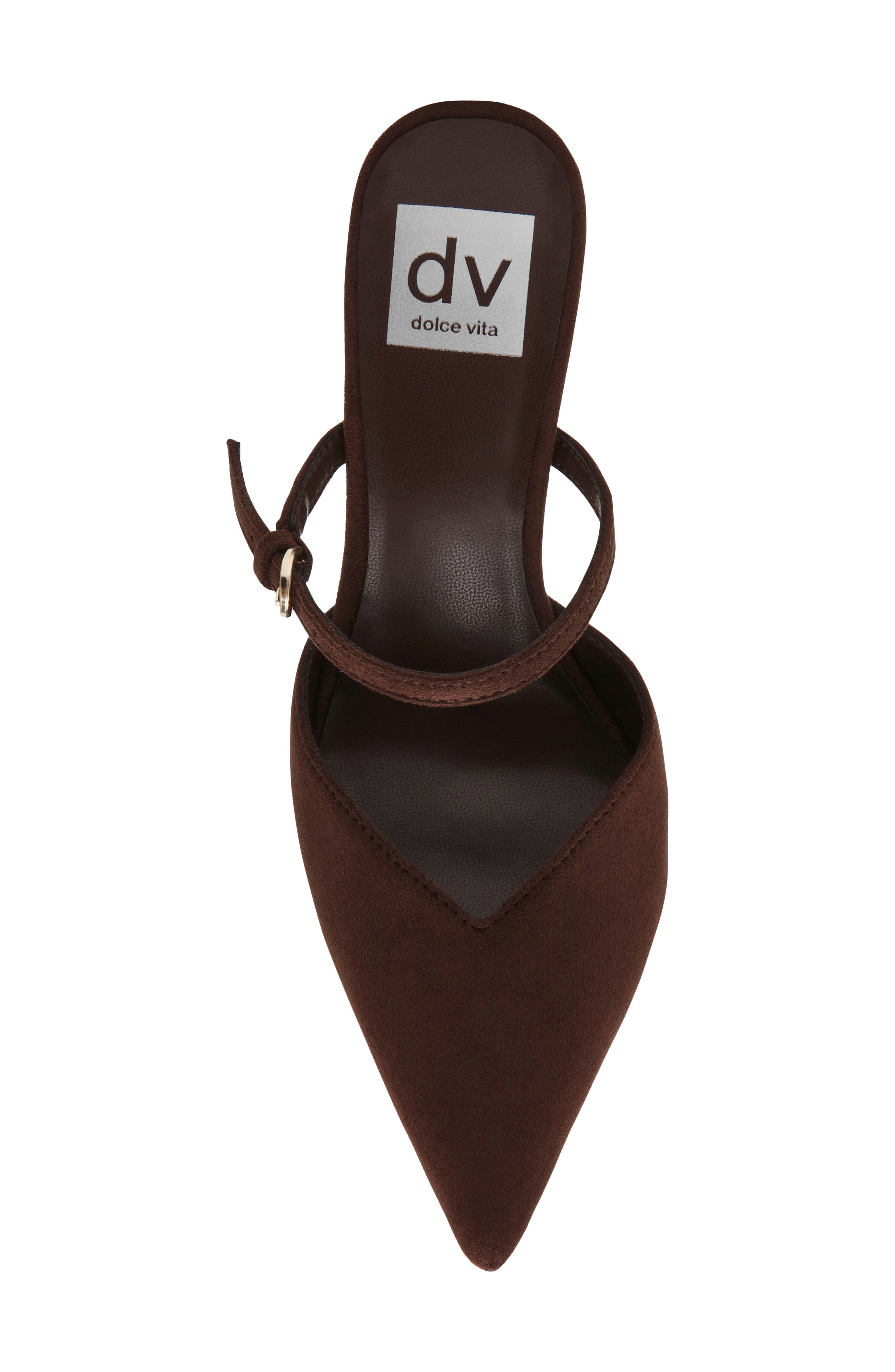 Geanie Pointed Toe Pump, Alternate, color, BROWN FAUX SDE
