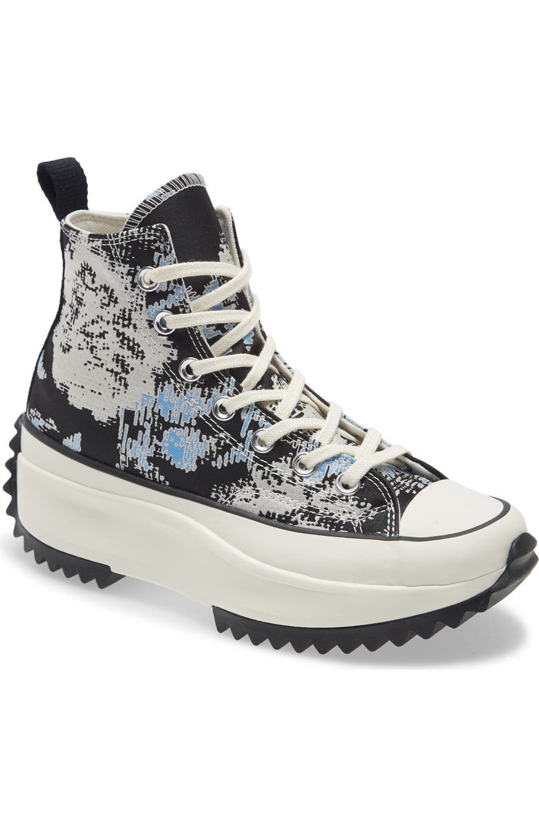 Converse Chuck Taylor<sup>®</sup> All Star<sup>®</sup> Run Star Hike Floral High Top Platform Sneaker, Main, color,