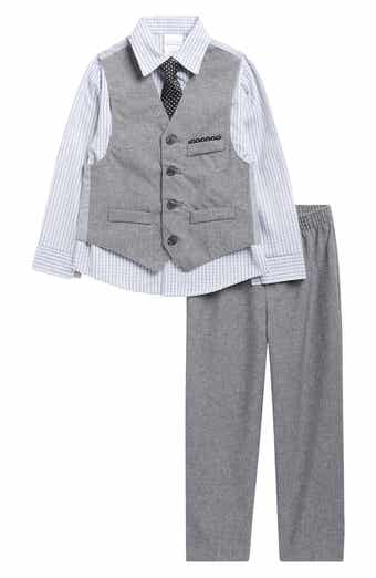 VAN HEUSEN Kids' Vest, Button-Up Shirt, Pants & Tie Set