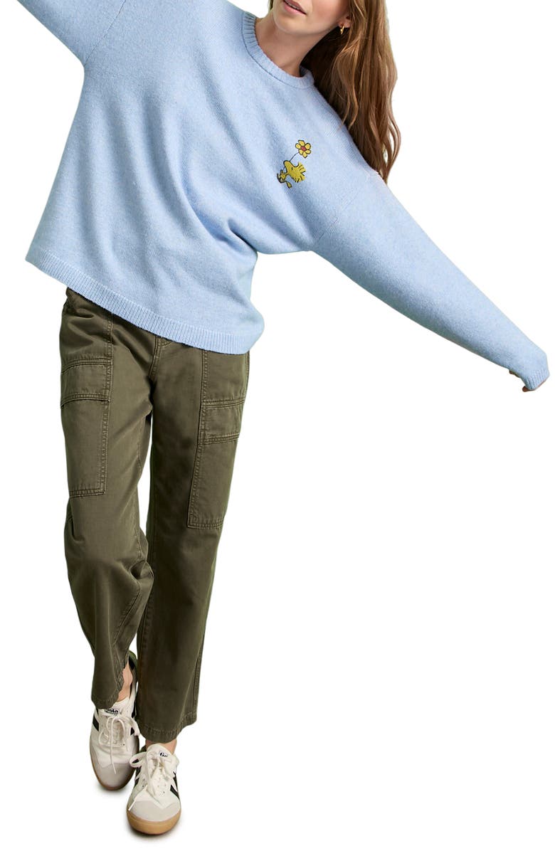 Sanctuary Hee Hee Hee Hee Crewneck Sweater, Alternate, color, Blue Powder