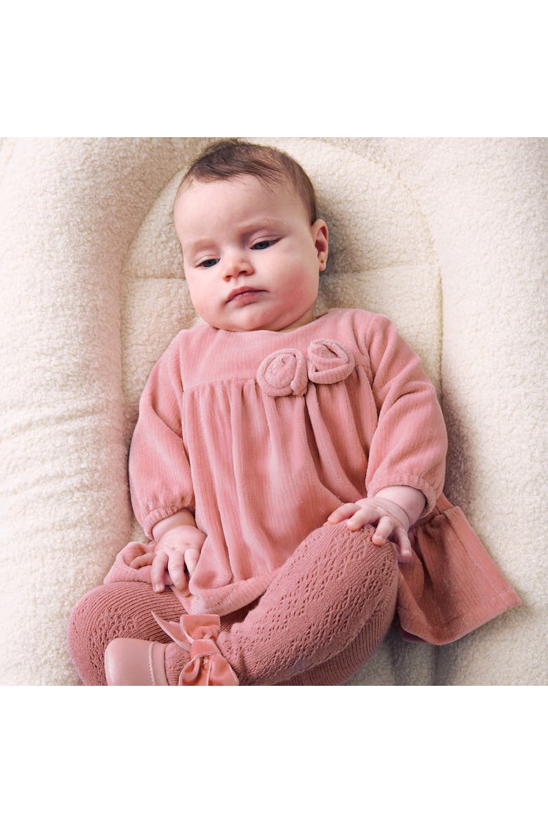 Velvet  with Rosette Accents, Alternate, color, Pink