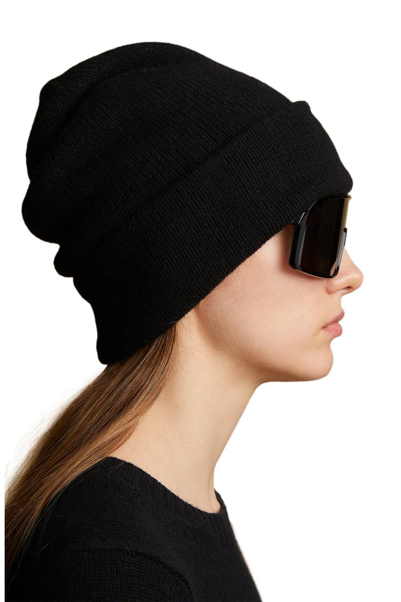 Sochi Cashmere Beanie, Alternate, color, BLACK