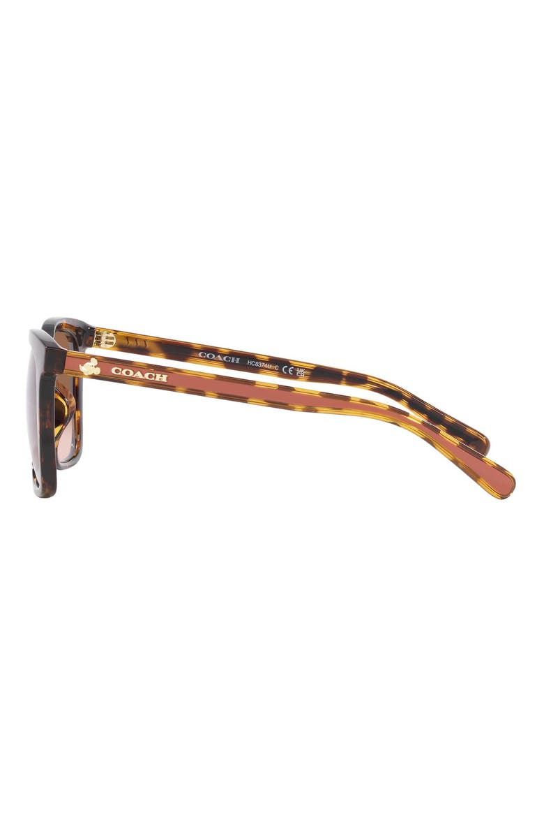 51mm Gradient Square Sunglasses, Alternate, color, DK TORT