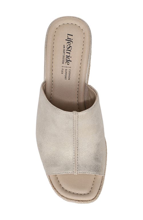 Lifestride Haute Espadrille Platform Wedge Slide Sandal In Neutral