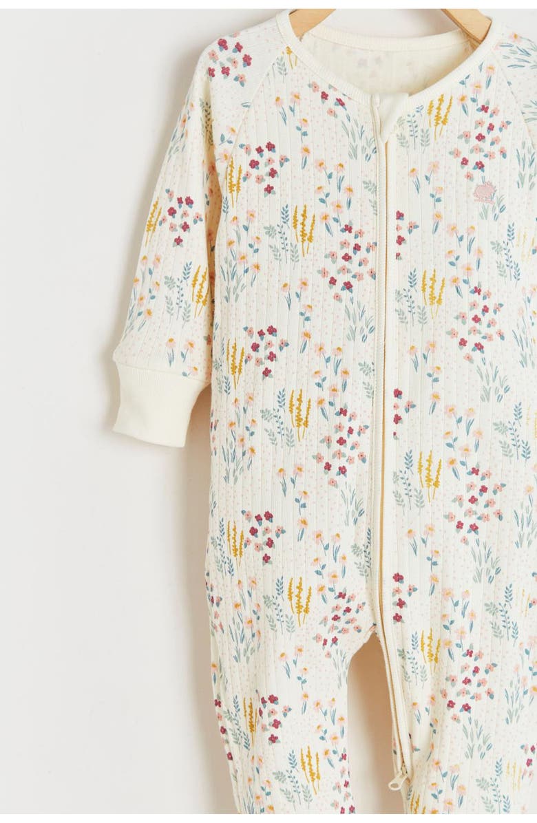 Babycottons Premium Cotton Chloe One-Piece Zip Pajamas For Infant, Alternate, color, 