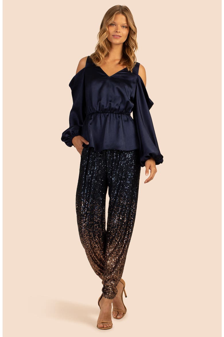 Milky Way Cold Shoulder Top, Alternate, color, NIGHT SKY