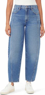 Kensie High Waist Ankle Barrel Leg Jeans