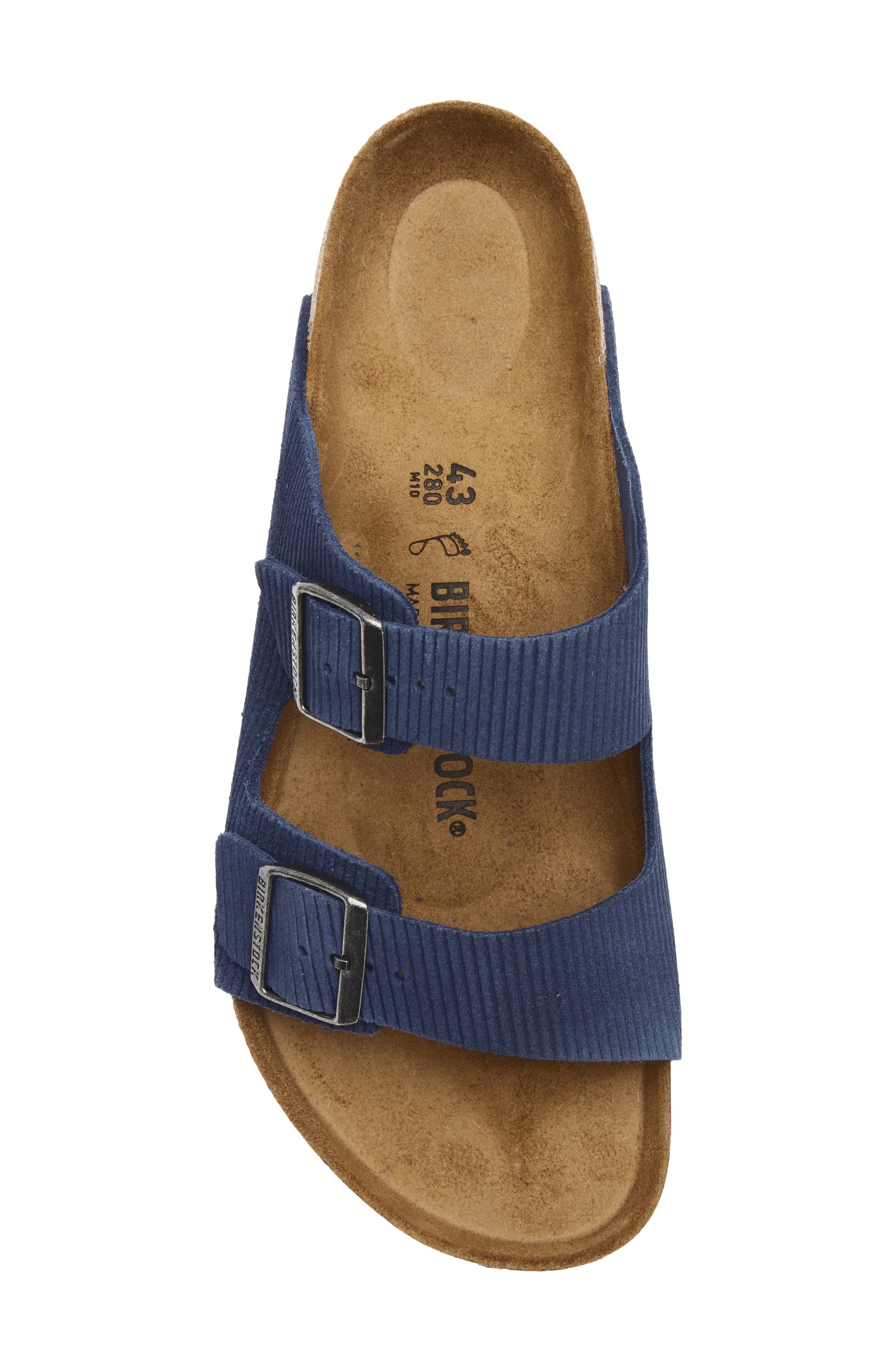 Arizona Corduroy Slide Sandal, Alternate, color, INDIGO BLUE