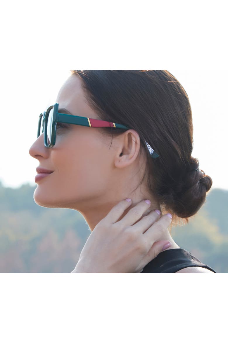 The Romy Sunglasses, Alternate, color, Green