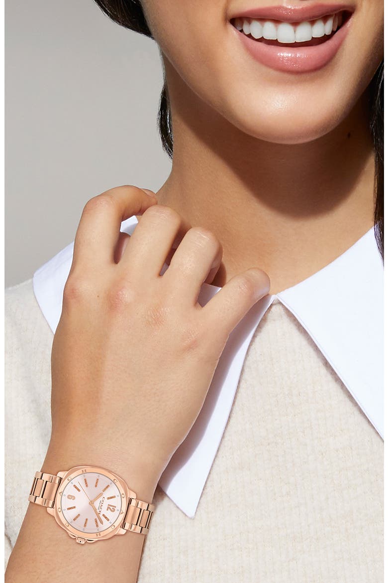 Kitt Bracelet Watch, 34mm, Alternate, color, BLUSH