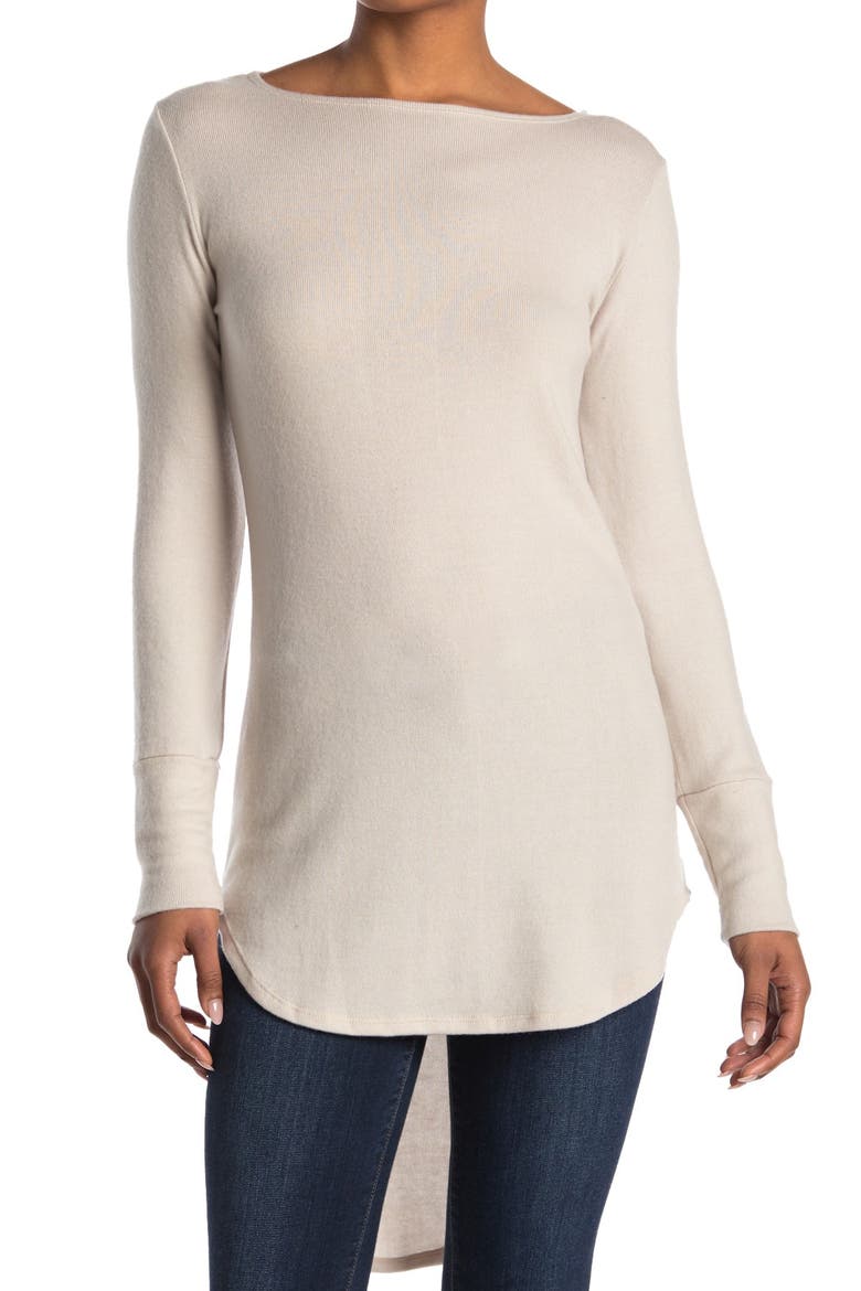 Graphic Boat Neck Top, Main, color, SLATE