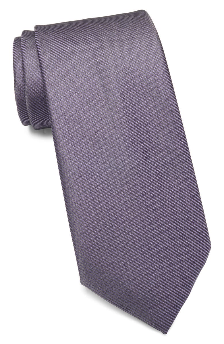 Calvin Klein Shea Stripe Tie, Main, color, Purple