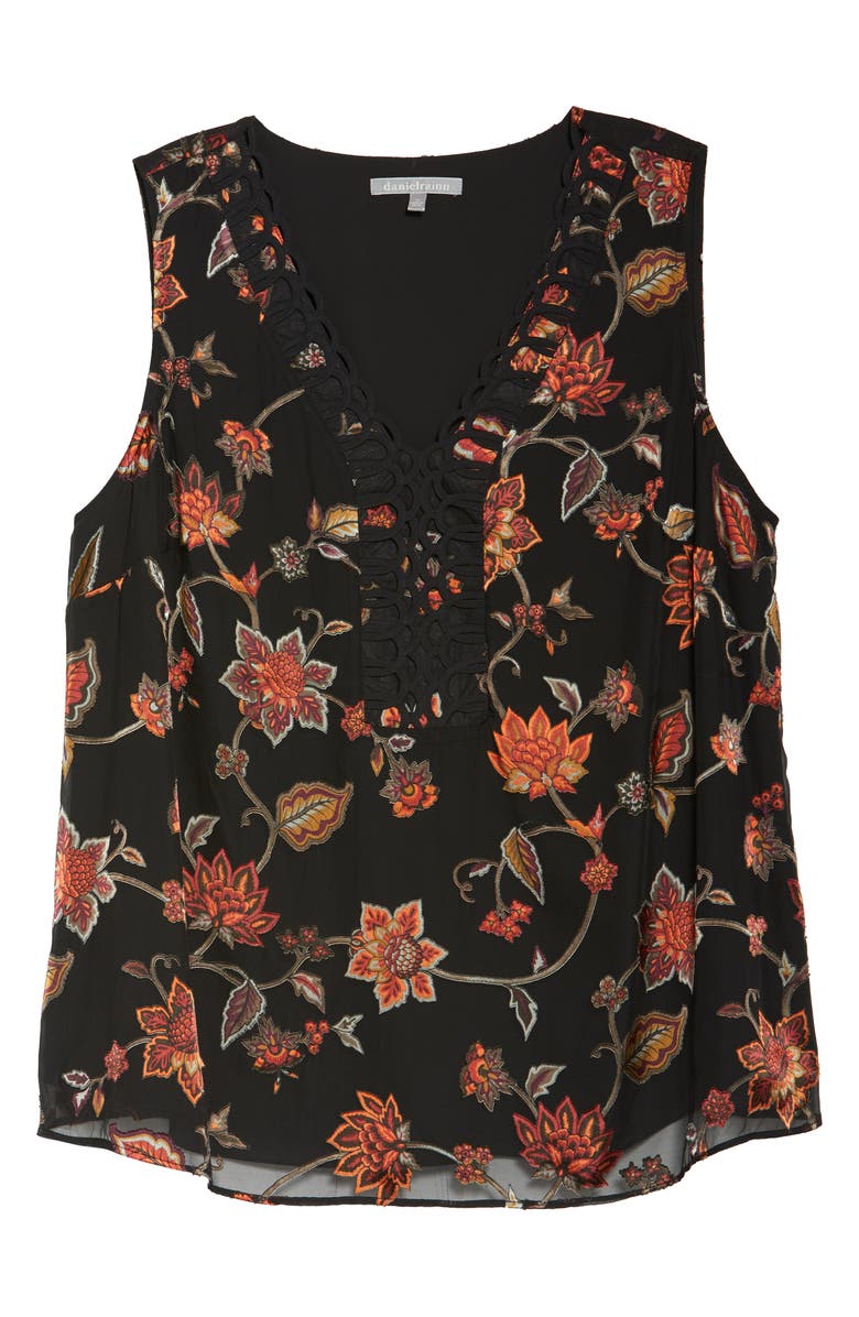 DR2 by Daniel Rainn Daniel Rainn Satin Burnout Tank Top, Alternate, color,