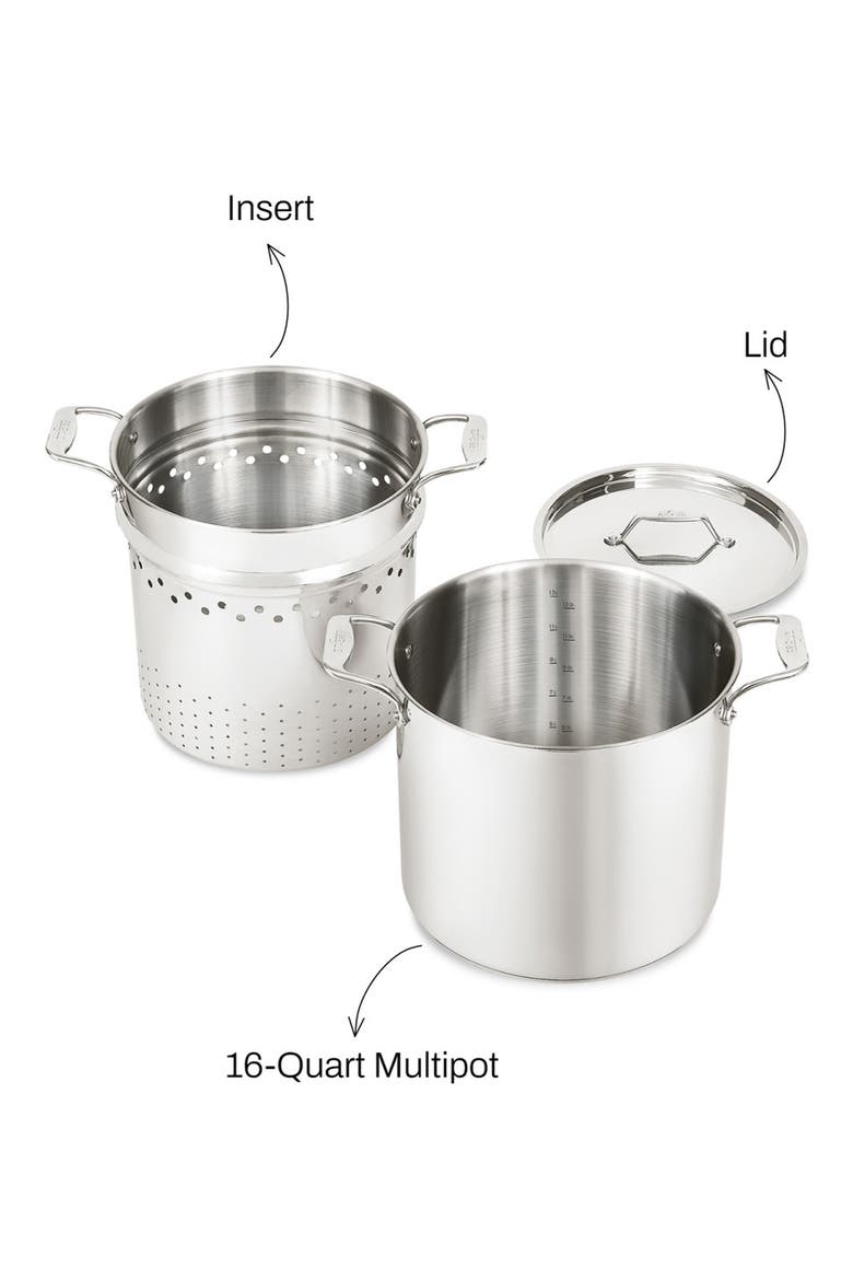 Simply Strain 16-Quart Stainless Steel Multipot with Insert, Alternate, color, SILVER
