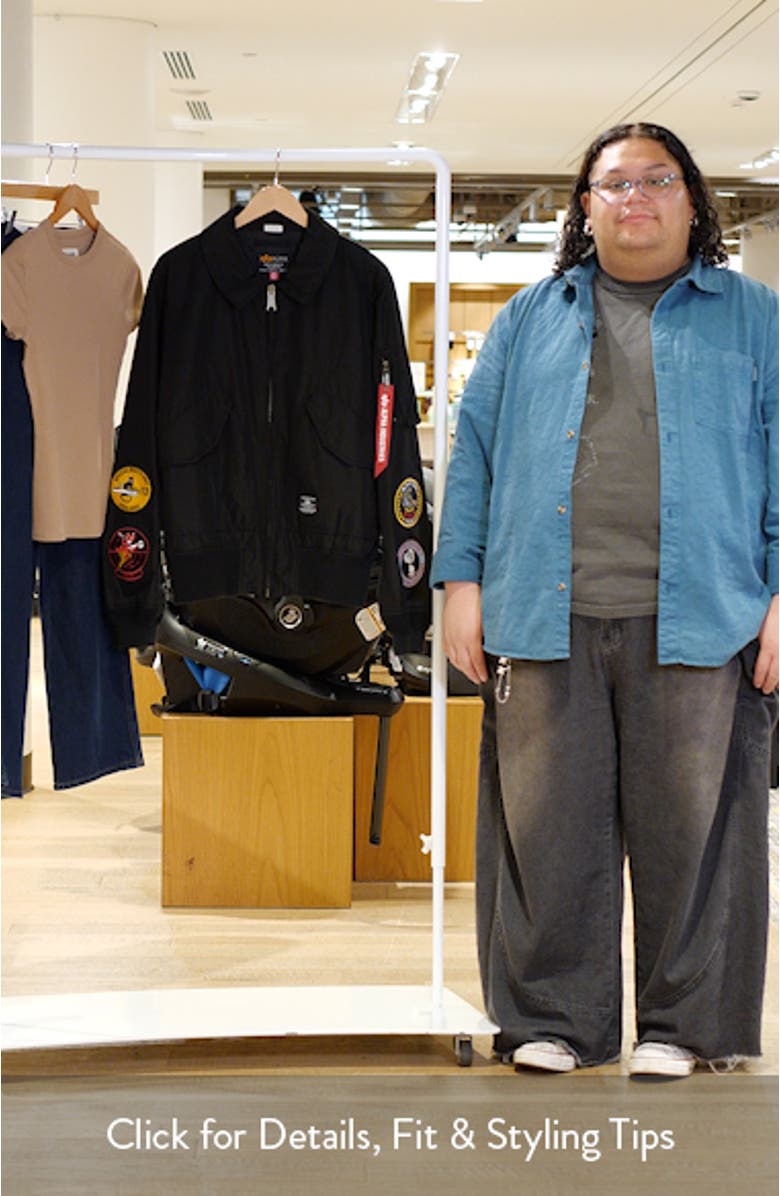 Patch Detail Relaxed Fit Flight Jacket, sales video thumbnail