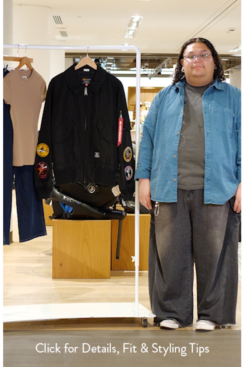 Patch Detail Relaxed Fit Flight Jacket video