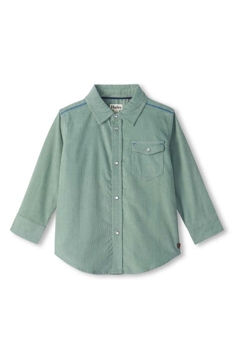 Kids' Cotton Corduroy Snap-Up Shirt