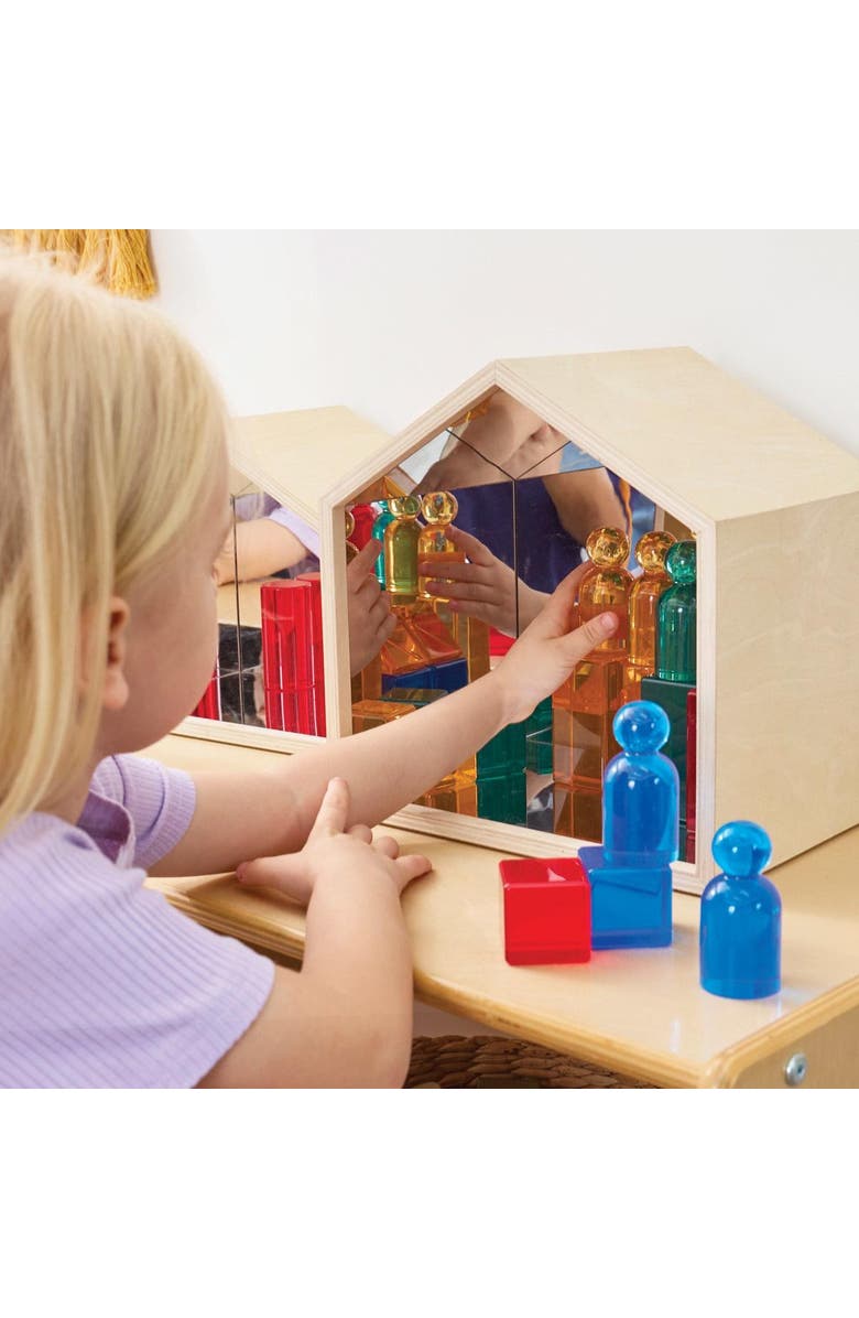 Kaplan Early Learning Company Nesting House Mirror Set, Alternate, color, Beige