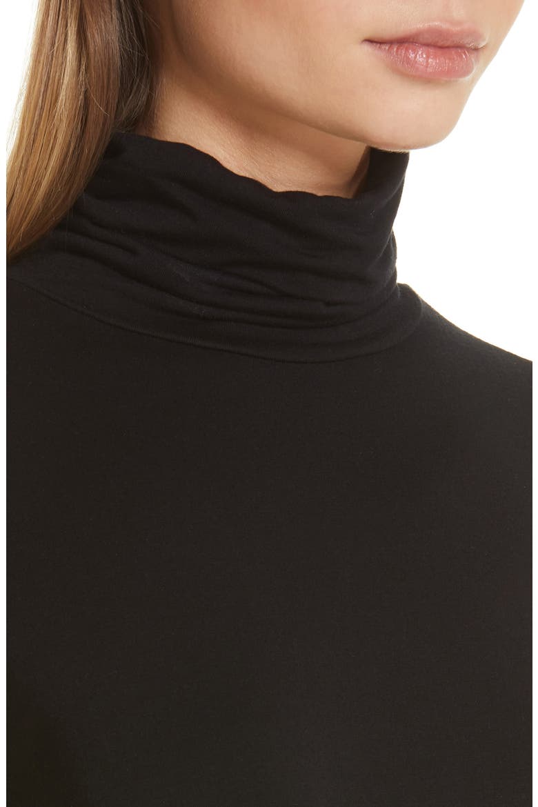 Aja Jersey Turtleneck Top, Alternate, color, BLACK
