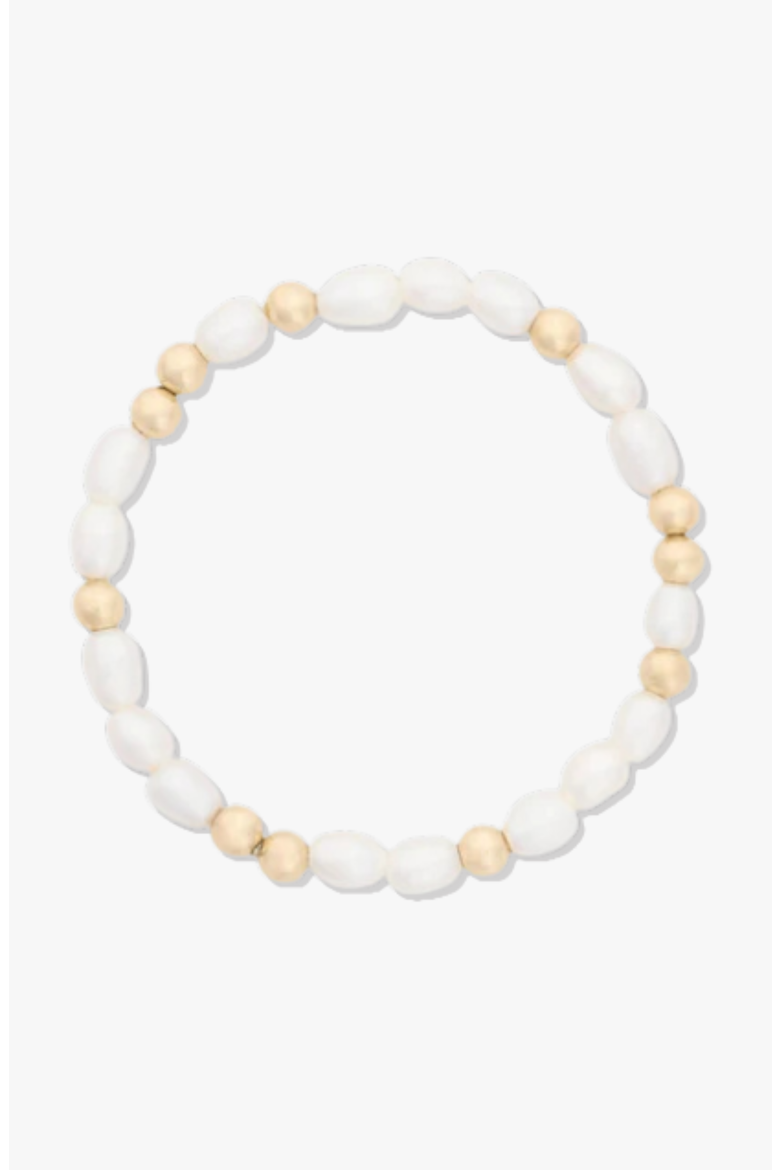 Ivy Pearl 14k Gold Filled Bead Bracelet, Main, color, Gold