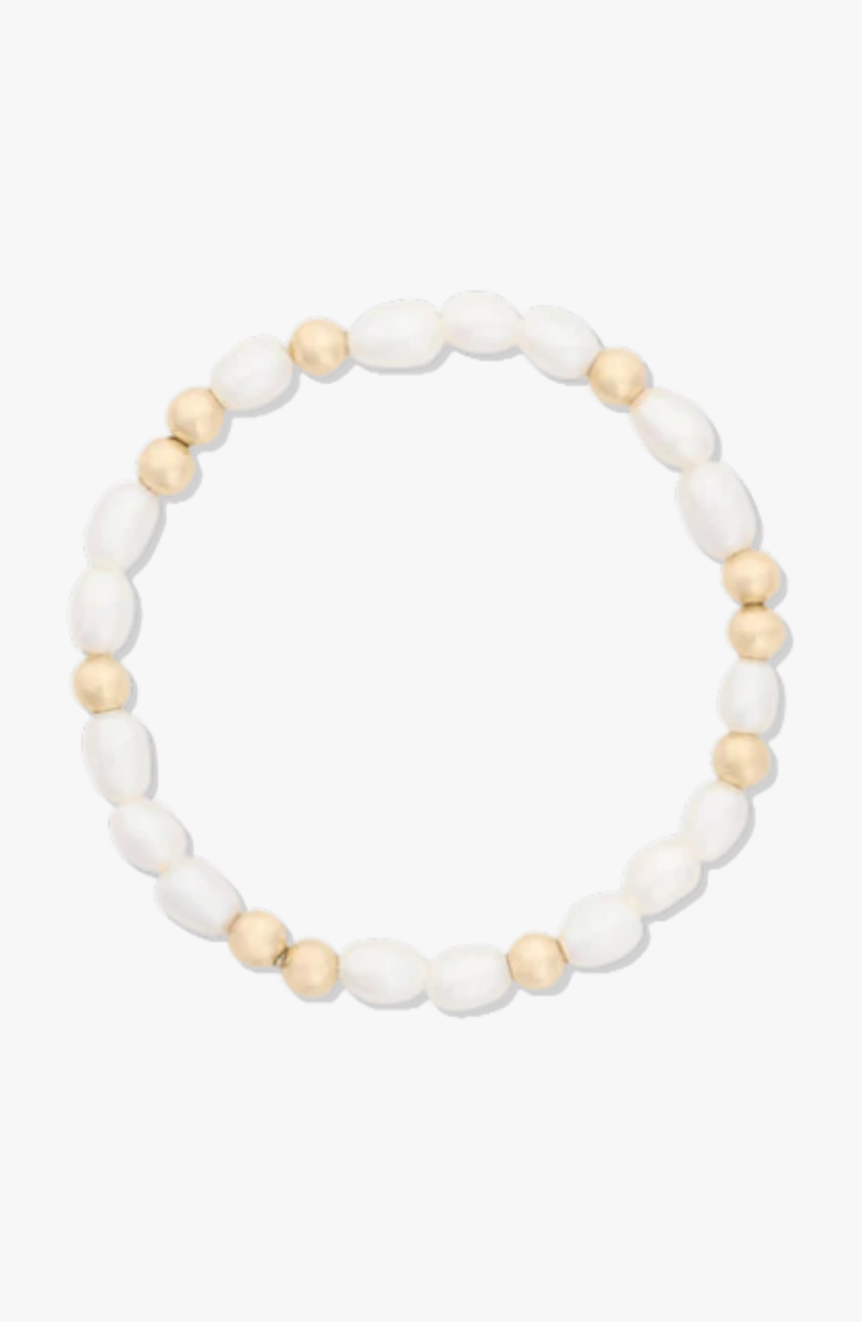 CUFFED Ivy Pearl 14k Gold Filled Bead Bracelet, Main, color, Gold