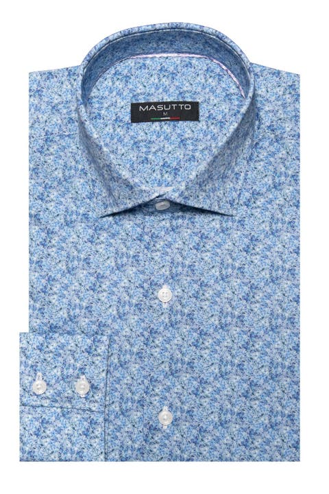 Pirlo Print Button-Up Long Sleeve Shirt
