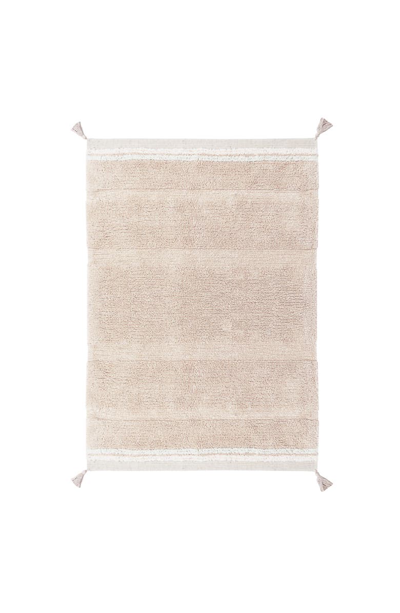Lorena Canals Washable Rug Bloom, Main, color, Rose, Natural, Nude